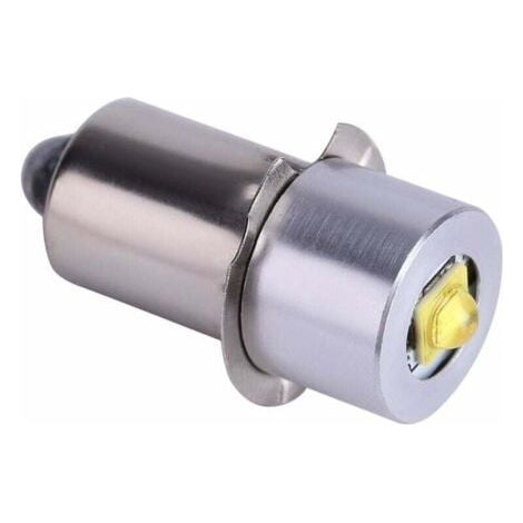 Mise à niveau de l'ampoule de lampe de poche LED, 3W 6-24V P13.5S Pièce de rechange d'ampoule de lampe de poche haute luminosité LED Lampe de travail d'urgence pour lampe de poche Torche Lumière blanc (1/5)