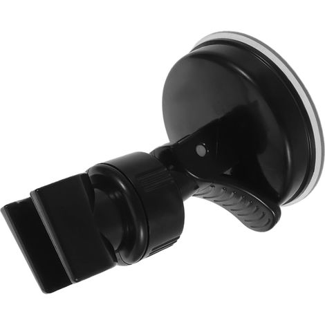 Support de douchette à ventouse Tofficu, support mural réglable noir pour pommeaux de douche universels, (1/5)