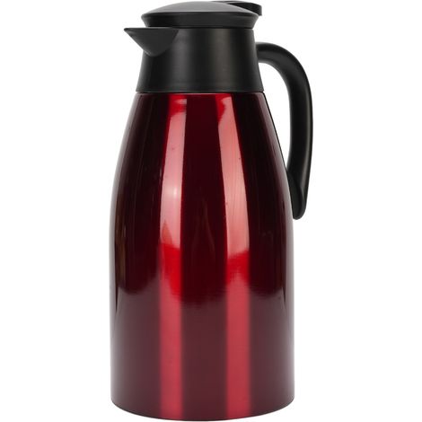 Cafetière isolée 2L 316 acier inoxydable Double paroi distributeur de boissons chaudes sous vide pour eau thé lait rouge. (1/5)