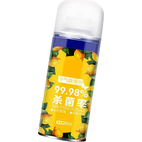 Konzentriertes Auto-Lufterfrischerspray mit Zitronenduft, Geruchsentferner, duftendes Desinfektionsspray, kraftvoller Geruchsneutralisierer, 1 Flasche (1/5)