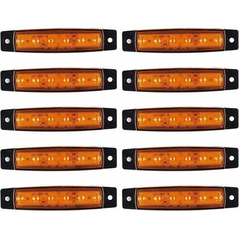 Feux de Position Camion 10PCS LED Feux De Signalisation Latéraux Feux de Gabarit Latéraux DC 12V LED Feux De Position CôTé Lampe Accessoires De Camion pour Bus Camions, Remorques (1/4)