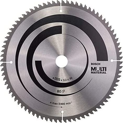 Lama circolare multi materiale Ø 30 mm - 305 x 30 x 3,2 mm, 80 - 2 608 640 452