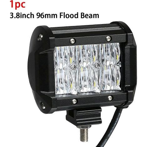 Barre LED HELLO EOVO 5D 4 / 6,5 / 9,5 / 12 / 17 pouces pour véhicules tout-terrain, bateaux, voitures, tracteurs, camions, 4x4, SUV, quads. Projecteur LED de travail (1 pièce, faisceau large 4 pouces) (1/5)