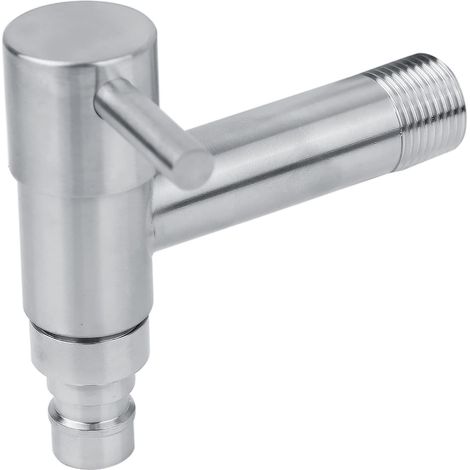 Robinet lave-linge, G1/2, inox, mural, pour machine à laver (1/5)