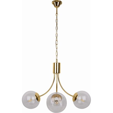 Lampadario Candellux DANI 3xE14 40W oro vetro regolabile (1/2)