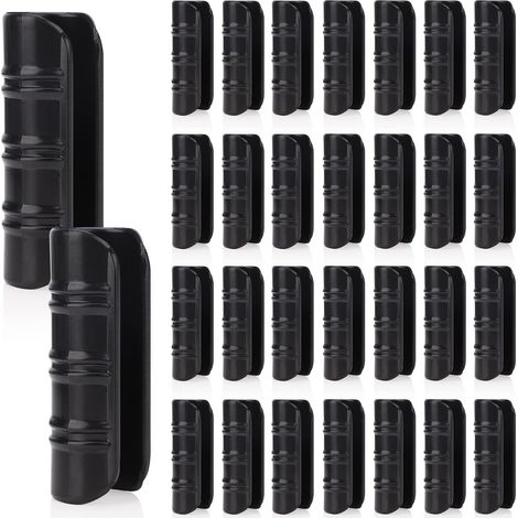 CCYKXA 30 PCS Jardin Bâtiments Tube Clip, Clips en Plastique pour Serre Film Clip Tube Serrage Connecteur Kit, pour Serre Bannière Cadre Abris Noir 25mm (1/5)