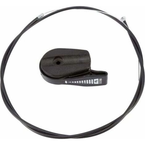 Câble d'accélérateur universel pour tondeuse à gazon – 165 cm, compatible moteur Honda GXV160, acier gainé PVC (1/4)