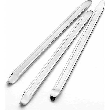 3pcs levier de pneu, leviers de pneu en acier au manganèse de 40 cm outils de réparation de démonte-pneu pour vélo, moto, voiture, changement de pneu (argent) (1/5)