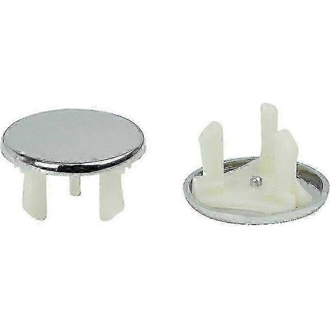 Couvercle de trop-plein artistique assorti avec bordure chromée - Pièce de rechange décorative pour lavabos en céramique de salle de bain