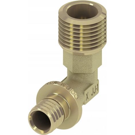 TECE Flex Bogen mit AG 20x1/2" Messing DVGW Fittings