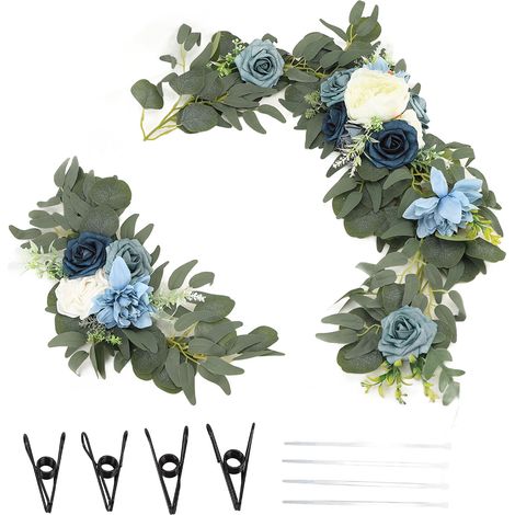 Ensemble de guirlande de fleurs artificielles pour arche de mariage, décoration de cérémonie et réception, 18058-HL (1/5)