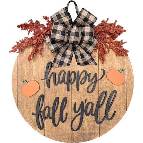 Halloween-Türgirlande mit Kürbis, Willkommensschild, Herbstdekoration für die Haustür, festliche Hängedekoration, 1er-Set, gruseliges und gemütliches Design (1/5)