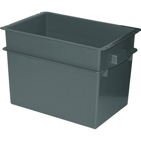 BRB Konischer Mehrzweckbehälter, LxBxH 790x600x550 mm, 200 Liter, schwarz (1/2)