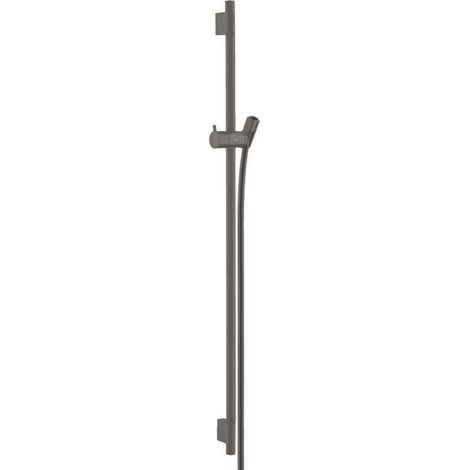 Hansgrohe Unica'S - Barra de ducha 90 cm con manguera de ducha, cromo negro cepillado 28631340