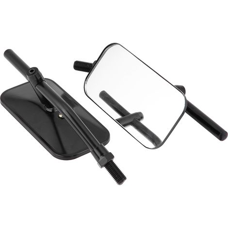 Rétroviseurs moto rectangulaires noirs, 1 paire de rétroviseurs latéraux pour moto (1/5)