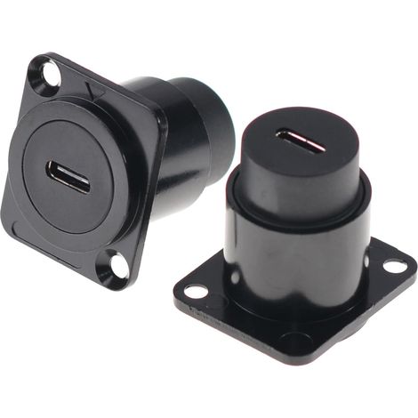 Connecteur coupleur USB C étanche de type C, câble en ligne de type D, prise femelle vers femelle, IP65 Pass-Through (1/5)