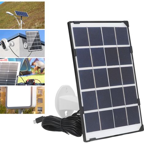 Panneau solaire 5W pour caméra de sécurité extérieure, éclairage de surveillance et chargeur solaire pour batteries 3,7V (1/5)