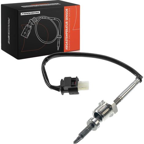 Sensore di temperatura, sensore PTC, lunghezza cavo 295 mm, compatibile con Mercedes-Benz W169 W245, filettatura M14x1.5, connettore di colore nero. (1/5)