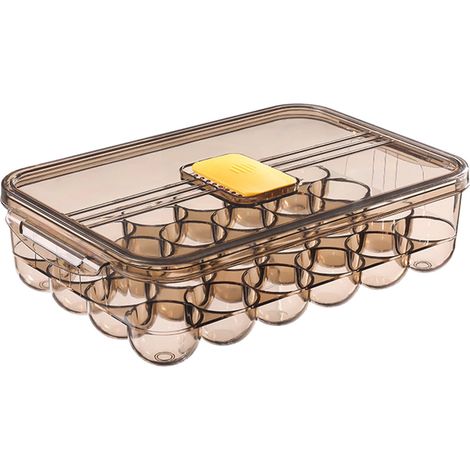 Boîte De Rangement Pour Réfrigérateur - Boîte De Conservation Fraîcheur Ronde À Multiples Compartiments - 30,5 x 21,5 x 8,5 cm - 1 Pièce (1/2)