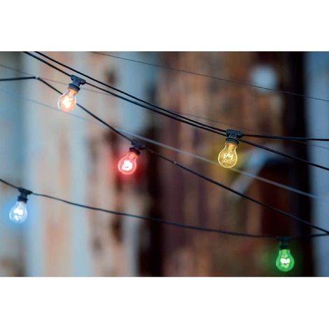 Catenaria Luminosa Catena Lampadine E27 Illuminazione Esterno 10 Mt Novaline (1/4)