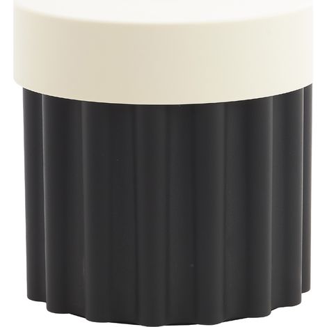 Minimalistischer SCOTT-Tisch, schwarz-beige