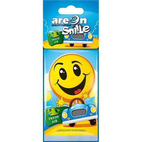 Deodorante per auto, ciondolo a forma di faccina sorridente, Fresh Air AREON DRY SMILE