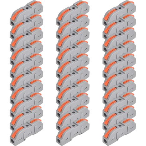 30 Pièces Connecteurs Electriques Rapide avec Levier, Bornes de Connexion Automatique, domino electrique，et Peut être Librement Combiné,Compact Borne connexion électrique (1/5)