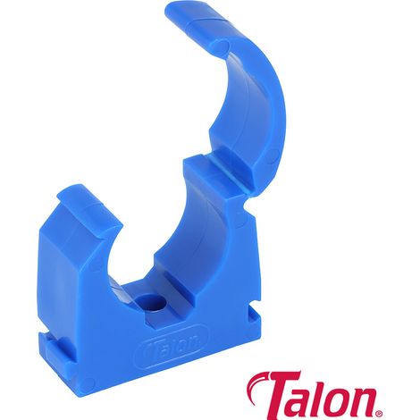 Single Hinged ID Pipe Clips Blue - 22mm