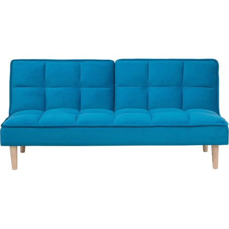 Schlafsofa 3-Sitzer SILJAN Stoff Seeblau
