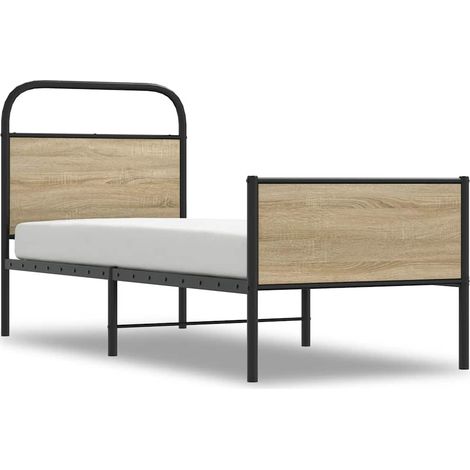 vidaXL Giroletto senza Materasso Rovere Sonoma 80x200 cm in Truciolato (1/5)