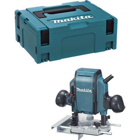 Makita – Défonceuse 900W pour bois dur – Vitesse 27000 t.p.m – Diamètre de pince 6-8mm – Coffret de transport MakPac – RP0900J