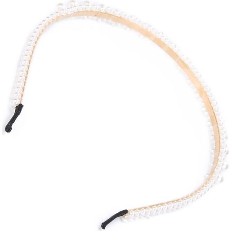 Brautstirnband, verziert mit feinen Legierungsperlen, elegantes Haaraccessoire (1/5)