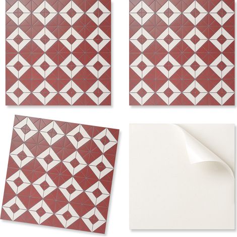 Paquete de baldosas de PVC decorativas con motivos geom茅tricos para cocina o ba帽o, en formato de 9x30x30 cm.