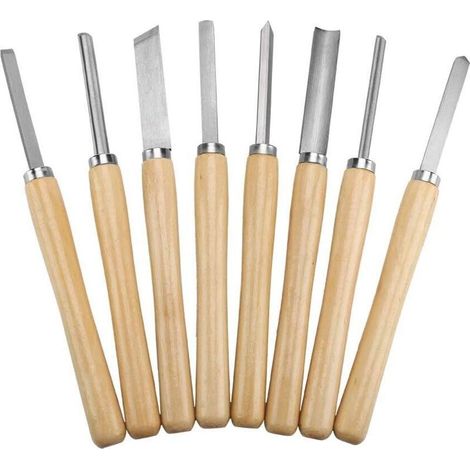 Piece Wood Chisel Set, HSS Wood Chisel Set, Woodturning Tools, Lathe Chisel Set for Hardwood Turning (1/5)