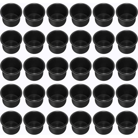 30 pièces Mini Bougeoir(30PCS,Noir),Bougeoir en Métal,Bougeoir en Métal Petit,Support de Bougies,Chandelier Petit,Bougeoir de Décoration de Table de Noël