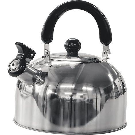 Bollitore da 3 litri, adatto a piani cottura a gas e a induzione, diametro: 23 cm, altezza: 20 cm, colore argento. (1/5)