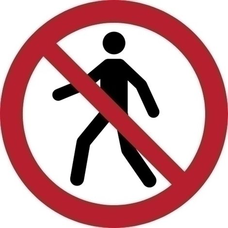 PICTOGRAMA  PROHIBIDO EL PASO  B/1