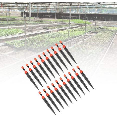 Set mit 20 verstellbaren Bewässerungstropfern, Mikrosprinklern für 4/7-Zoll-Schläuche, Gartenbewässerungssystem (1/5)