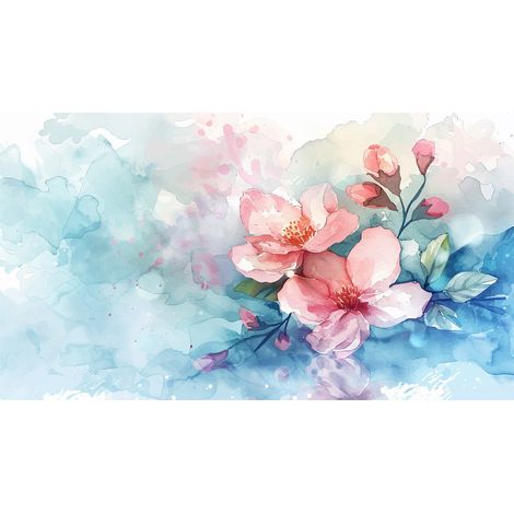 Papier peint panoramique - Fleurs - 130 cm x 73 cm (1/2)
