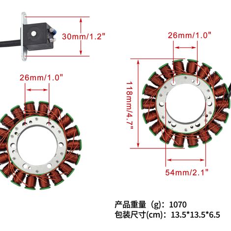 Zündspulenstator für Motorräder LTA 700 (2006–2008) und LTA 750 X (2005) (1/4)