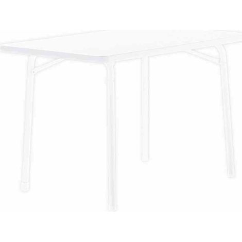 Klapptisch, 115x70 cm, weiß, U-Bügel Gestell Stahrohrgestell, Mecalit-Pro-Platte (1/4)