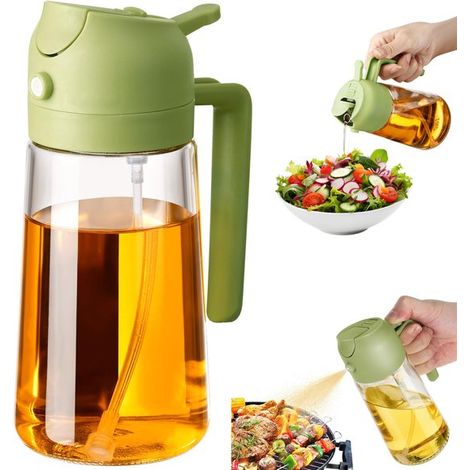 Dispenser e spruzzatore d'olio 2 in 1 per cucina e barbecue, 470 litri (1/5)