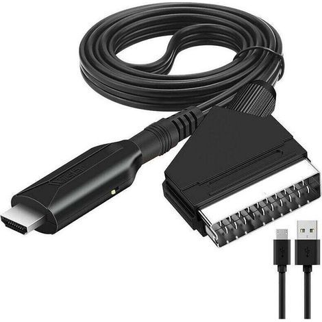 1PC Adaptateur Péritel HDMI, XU, Convertisseur avec câble Scart Pour HD TV 720P/1080P,Audio Vidéo Lecteur Blu-Ray STB PS3 - KZQ (1/4)