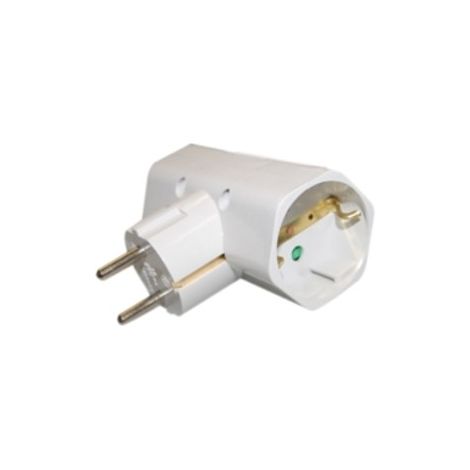 Adaptador 2 Tomas Schuko Hembra BLANCO