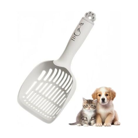 Pelle à litière Chat Ergonomique Plastique Long Manche Tamis Hygiénique Confortable Robuste Nettoyage Facile Bac Propre (1/4)