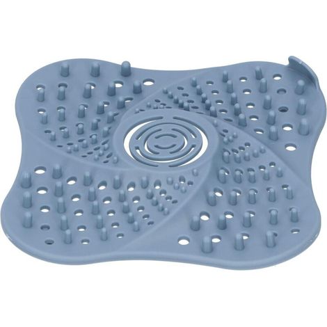Attrape-cheveux, couvercles de drain de salle de bain couvercle de drain de sol bouchon anti-obstruction évier filtre d'égout bleu (1/4)