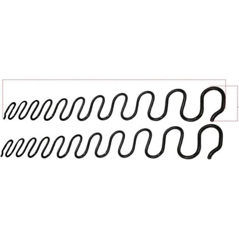 Lot de 2 ressorts de rechange pour canapé de 55cm avec 8 clips en forme de S, kit d
