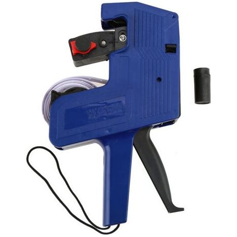 Étiqueteuse MX-5500, pistolet à étiquettes autocollantes 8 chiffres, outil de vente au détail, étiquettes et recharge d'encre incluses (bleue) (1/5)