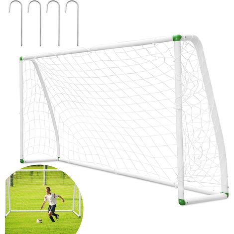 Randaco But de Football Cage de Foot Portable Montage Rapide blanc PVC pour le Parc ou la Plage 180x120x80cm 1pcs