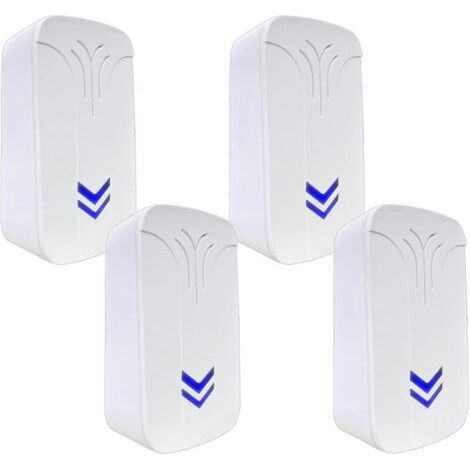 Set of 4 electronic ultrasonic repellents against mosquitoes, insects, rat control, for indoors, anti, flies, mice, spiders 10x5.8x4.5cm (1/5)